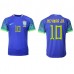 Tanie Strój piłkarski Brazylia Neymar Jr #10 Koszulka Wyjazdowej MŚ 2022 Krótkie Rękawy